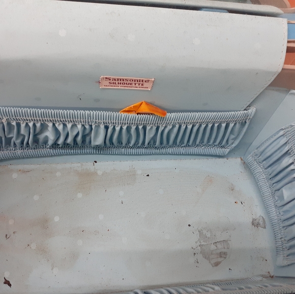 VTG SAMSONITE COSMETIC TRAIN CASE BLUE IT'S A BOY Makeup Luggage - Picture 12 of 12